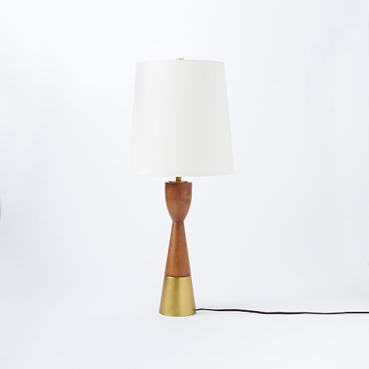 west elm + Rejuvenation MidCentury Wood Table Lamp Tall west elm
