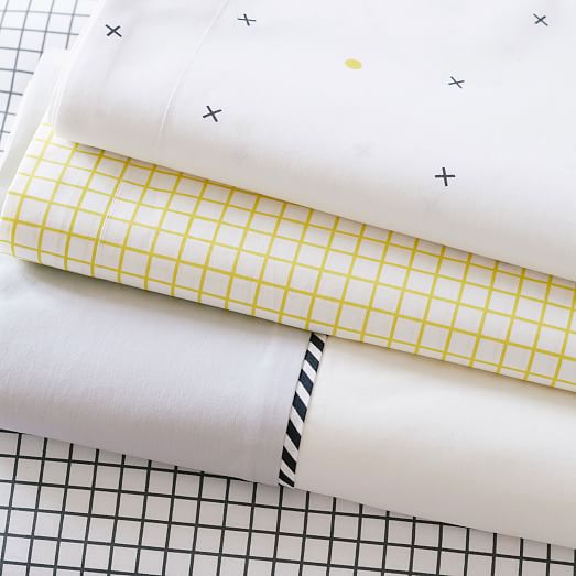 Windowpane Sheet Set Slate west elm