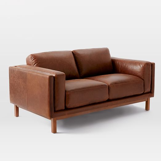 Dekalb Leather Loveseat west elm