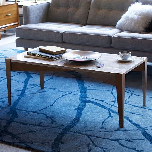Moonlight Branches Rug Blue Lagoon west elm