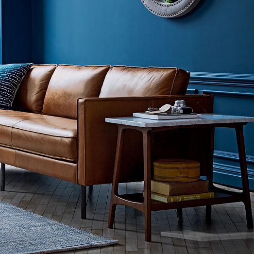 Reeve MidCentury Side Table Marble west elm