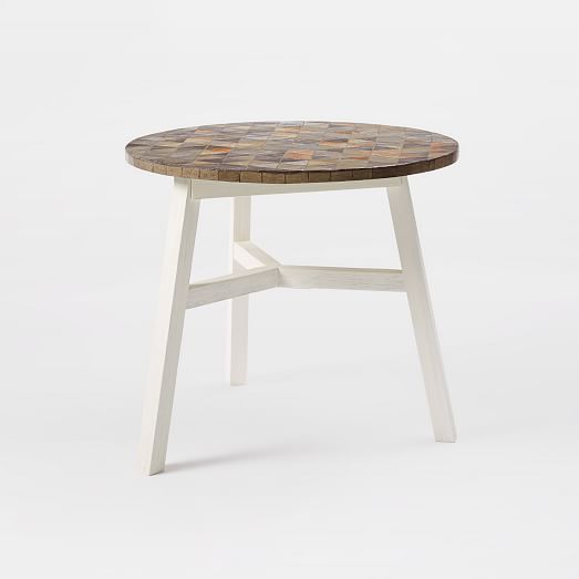 Mosaic Tiled Bistro Table Slate Top west elm