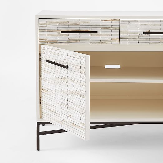 Wood Tiled Buffet west elm