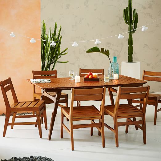 MidCentury Outdoor Dining Sets Auburn west elm