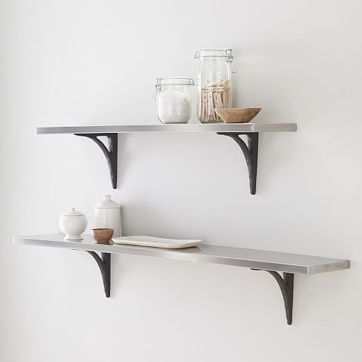 Stainless Steel Shelving + Brackets west elm