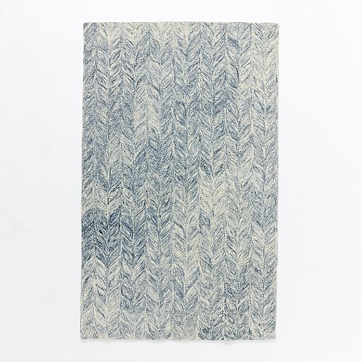 Vines Wool Rug Blue Lagoon west elm