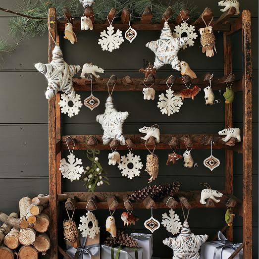 Bottle Brush Animal Ornaments west elm