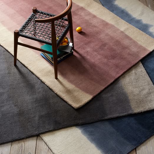 Ombre Dye Wool Rug Midnight west elm
