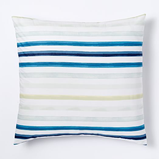 Watercolor Stripe Duvet Cover west elm