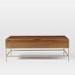 Storage Coffee Table - Walnut/Antique Brass | west elm