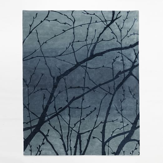 Sale alerts for west elm Moonlight Branches Rug Blue Lagoon Covvet