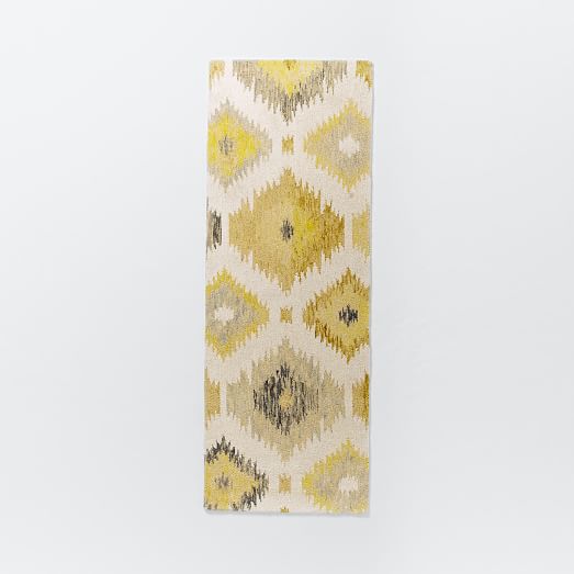 Blur Ikat Rug Citron west elm
