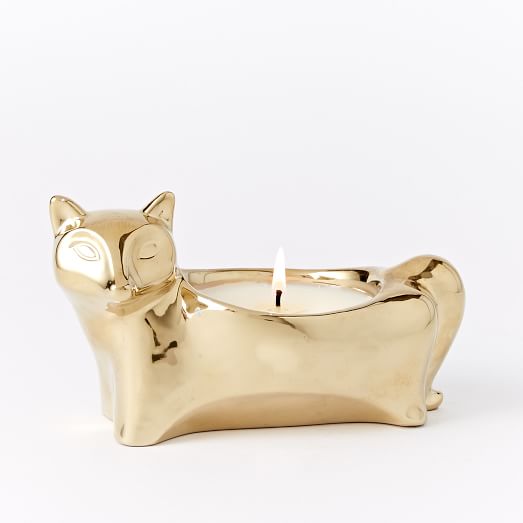 MidCentury Metallic Animal Scented Candles west elm