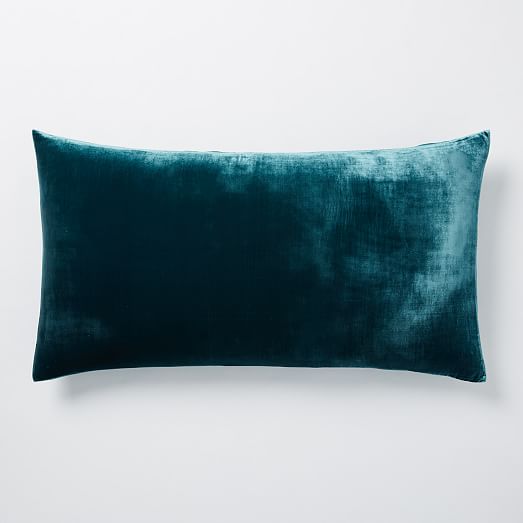 Luxe Velvet Duvet Cover + Shams Blue Teal west elm