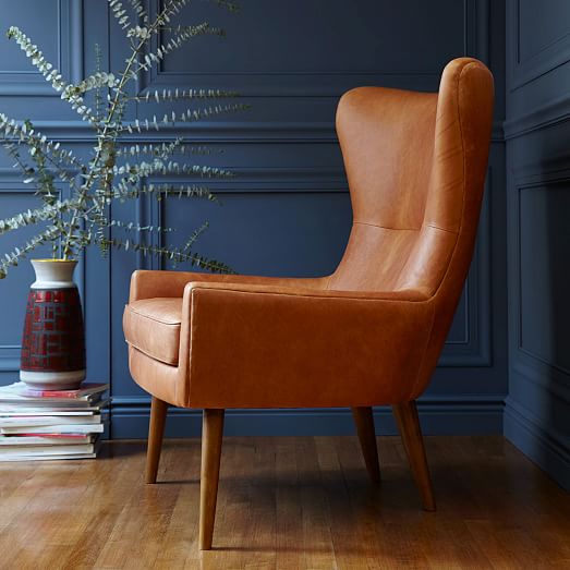 Erik Leather Wing Chair west elm