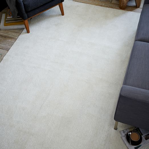 Watercolor Solid Rug Ivory west elm