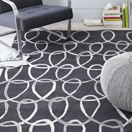 Scribble Loop Wool Rug west elm