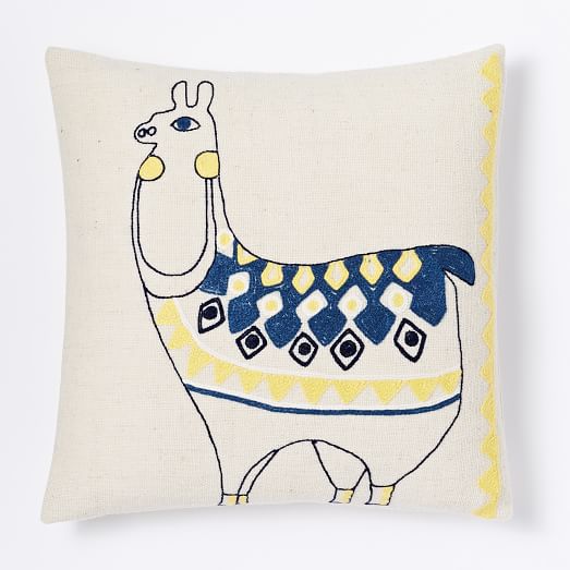 anthropologie llama pillow