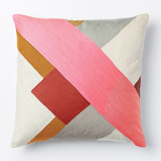 Crewel Modern Blocks Pillow Cover - Shockwave west elm