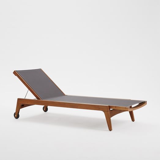 MidCentury Outdoor Lounger Auburn west elm
