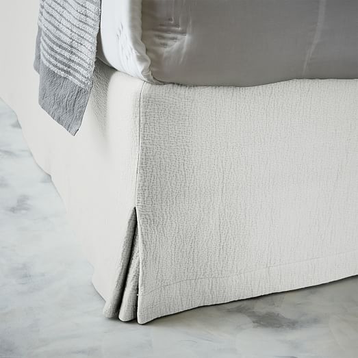 Organic Brighton Matelasse Bed Skirt west elm