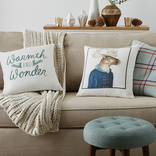 Seasonal Holiday Pillow Cover Warmth + Wonder west elm