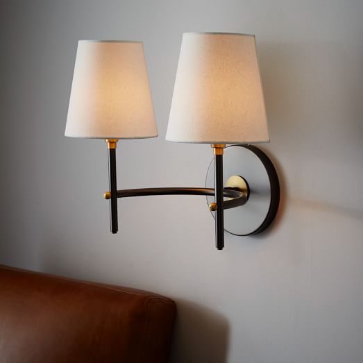 Arc Mid-Century Sconce Double (Antique Bronze) west elm