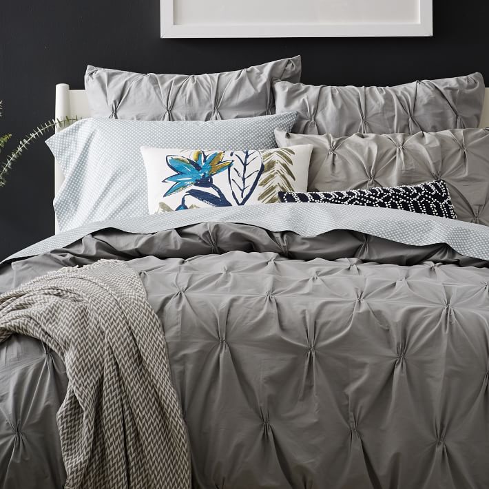 Anic Cotton Pintuck Duvet Cover Shams West Elm