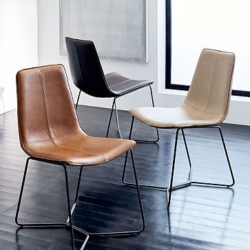 Leather Slope Dining Chair | west elm