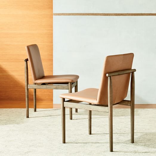 Framework Leather Dining Chair - Taupe | west elm