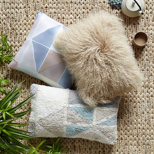 Roar + Rabbit Geo Silk Watercolor Lumbar Pillow Cover west elm