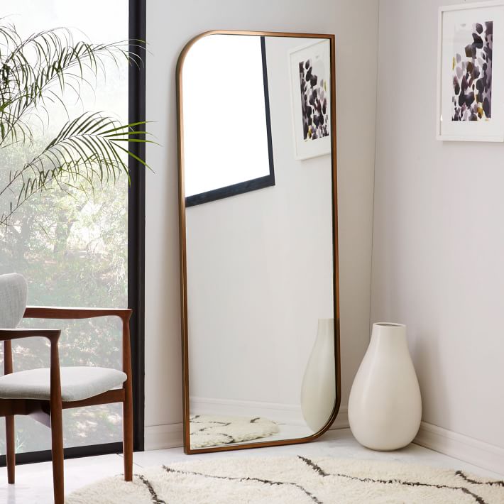 Turn A Boring Basic Mirror Into A Gorgeous Wood Framed Floor