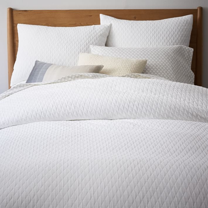 White Pattern Duvet Covers West Elm Ripple Texture Duvet Cover Twin Stone White