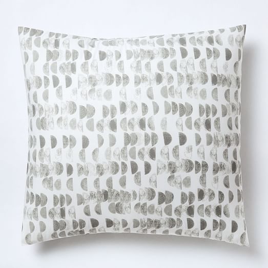Organic Half Moon Duvet Cover + Shams Platinum west elm
