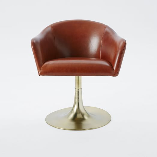 Bond Leather Swivel Office Chair west elm
