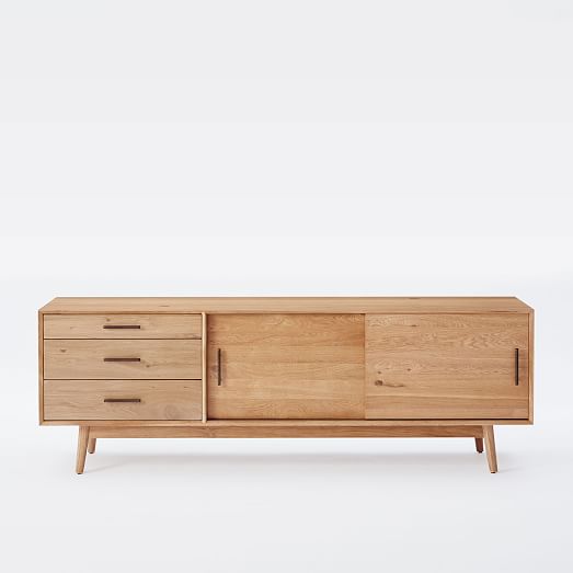 MidCentury Media Console 80" (Natural Oak) west elm
