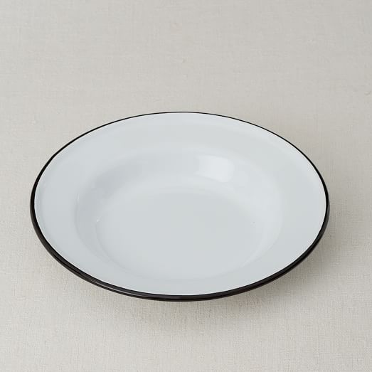 Enamelware Dinnerware Set Black west elm