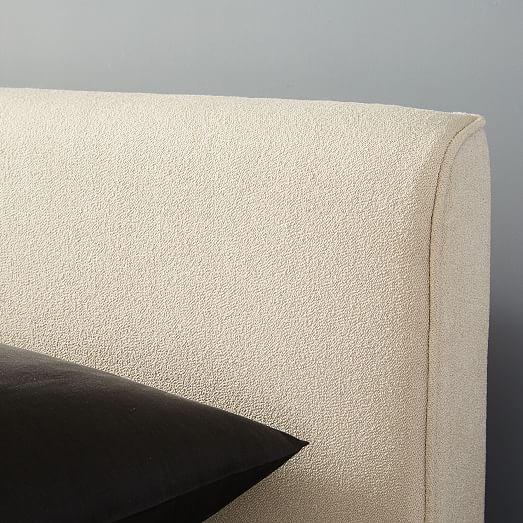 Mod Upholstered Platform Bed Cream west elm