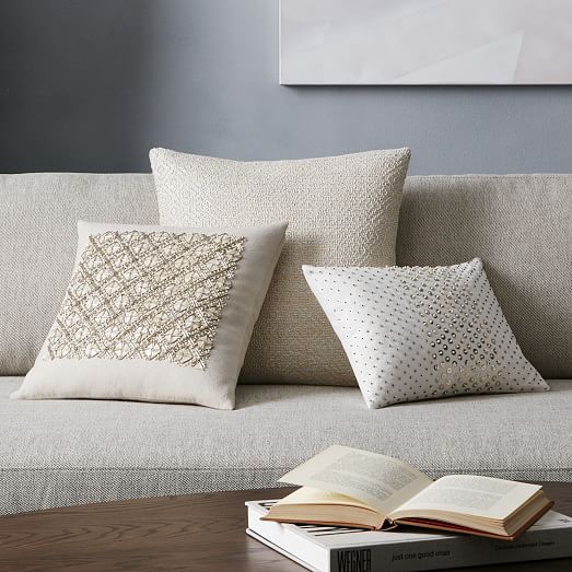 Embellished Trellis Pillow Cover west elm