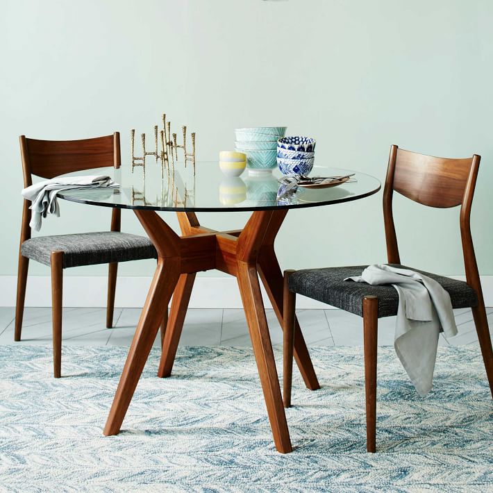Jensen Round Glass Dining Table West Elm