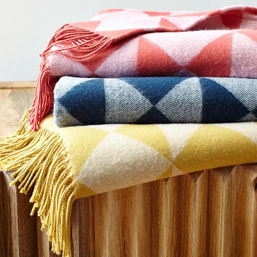 Warmest Throw Triangle Jacquard west elm