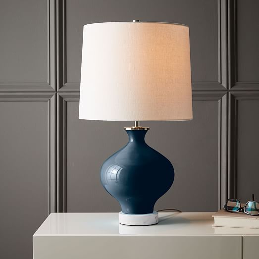 west elm + Rejuvenation Colored Glass Table Lamp Small west elm