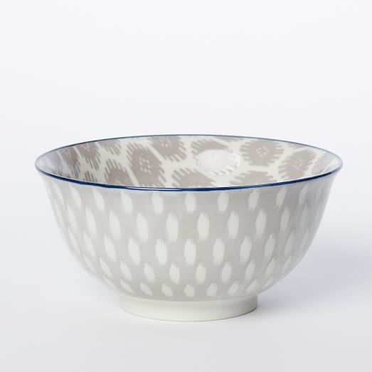 Ikat Pad Printed Serving Bowls West Elm 0267