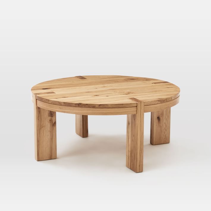 Boerum Round Coffee Table Solid Oak West Elm