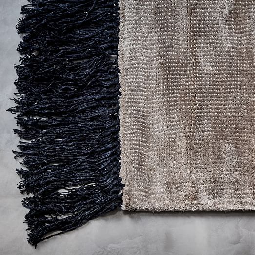 Contrast Fringe Rug Taupe west elm