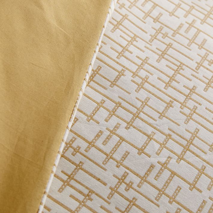 Mid Century Anic Crosshatch Jacquard Duvet Cover Shams West Elm