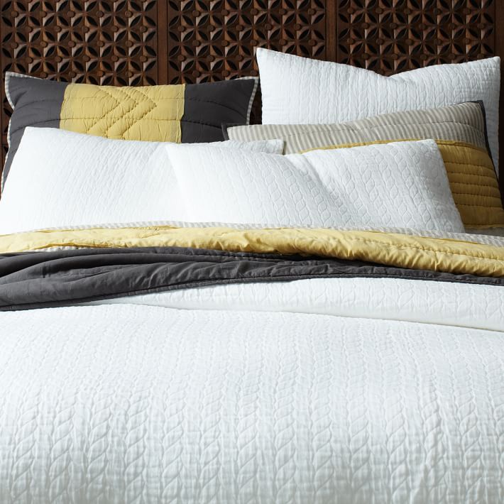 Anic Braided Matelasse Duvet Cover Shams West Elm