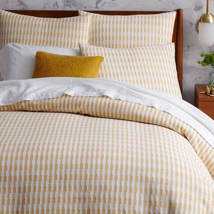 Mid Century Anic Ladder Stripe Jacquard Shams West Elm