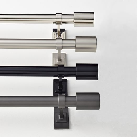 Curtains Ideas curtain rod adjustable : Oversized Adjustable Metal Rod | west elm