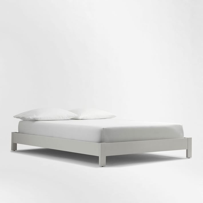 Simple Low Bed Frame - White | west elm Simple Low Bed Frame - White | west elm -